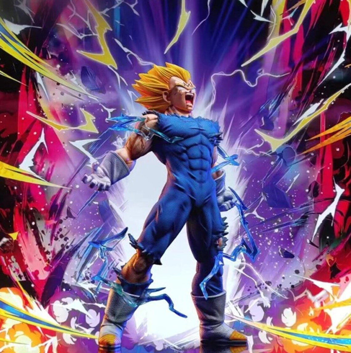 Dragon Ball Z: Majin Vegeta Powering Up Statue