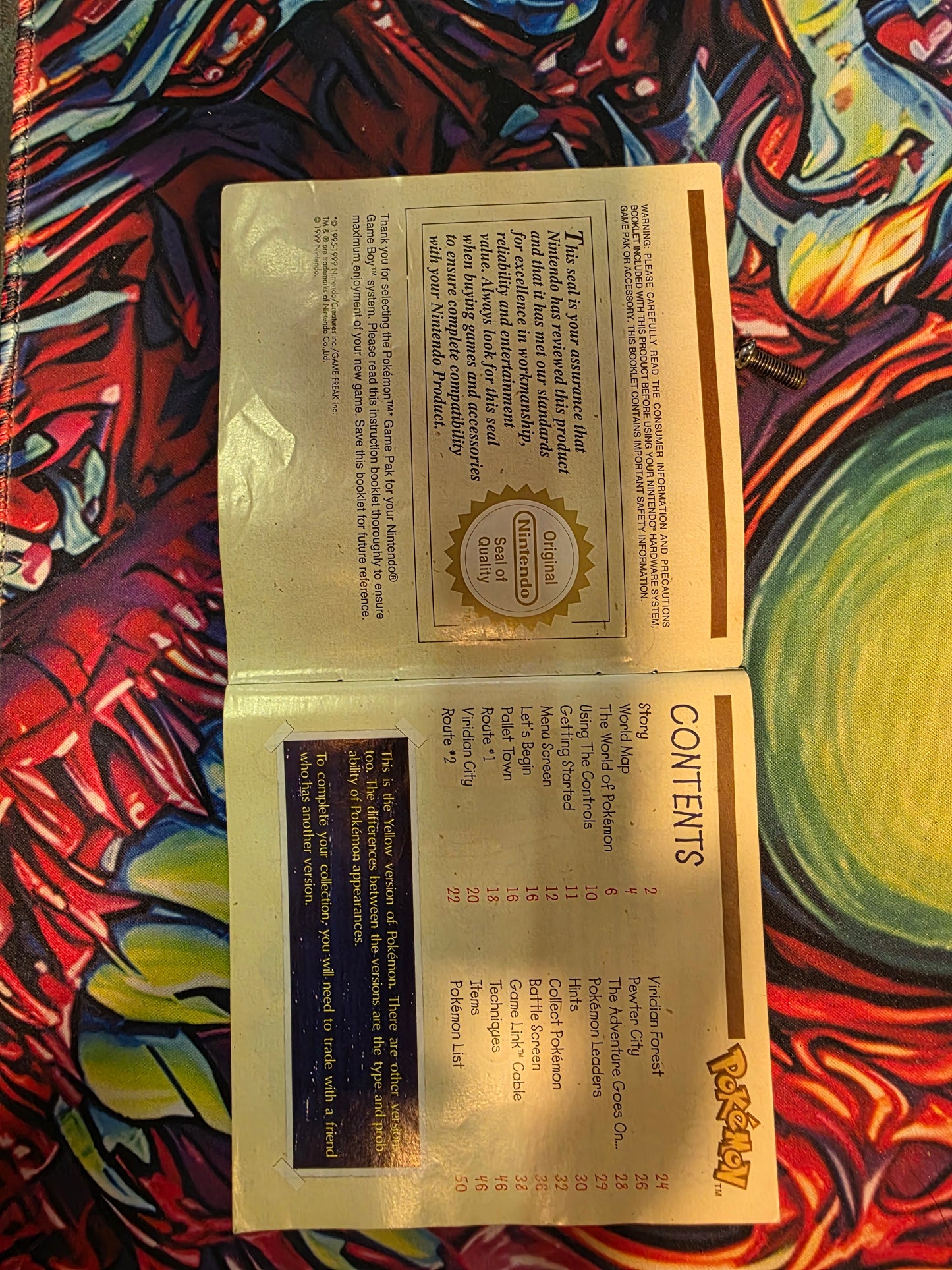 1999 Pokemon yellow trainer guide/rule book 2nd hand average condition